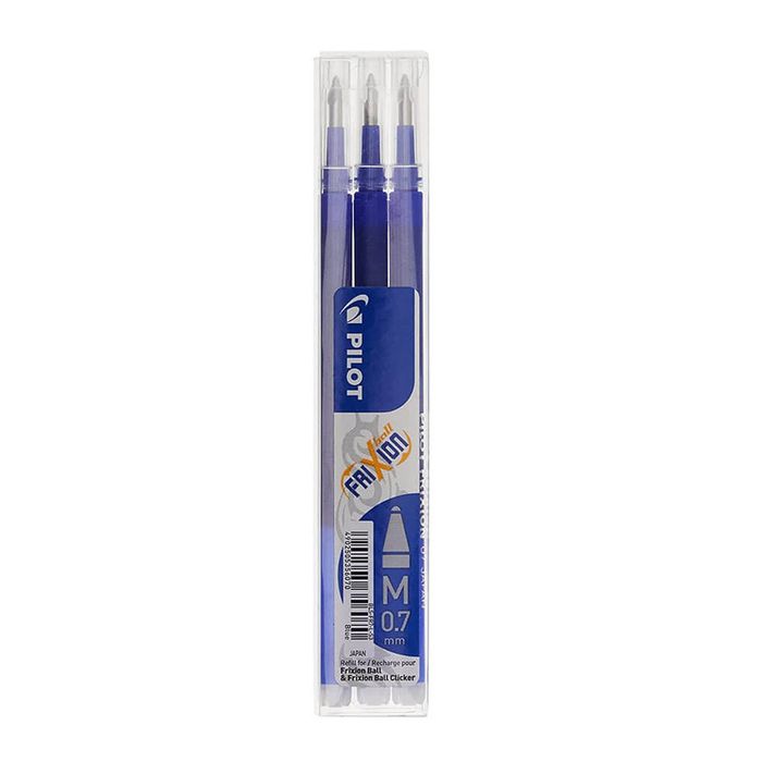 Pilot Frixion Rollerball Pen Refill 0.7mm Tip 3pk (Blue)