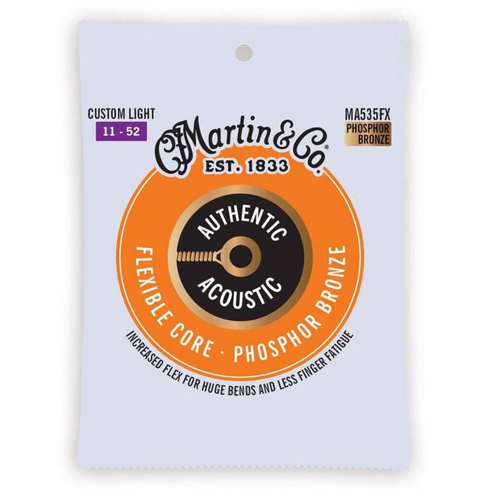 Martin Guitar MA535FX Authentic Flexible Core Strings Custom Light