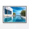 Pool with a House, Trees, Sky  Print 100% Australian Made 120x90cm  (Poster)