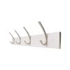 Adoored 4 Double Satin Chrome Hook White Board Deco Hook Rack