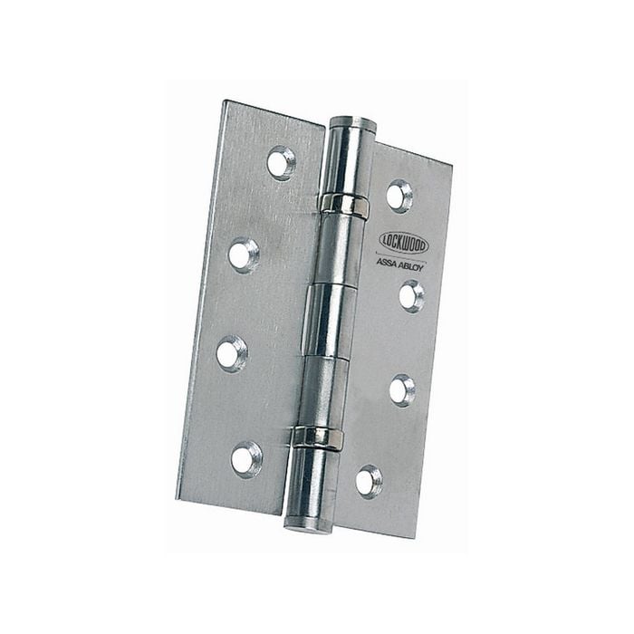 Lockwood Satin 100 x 75 x 2.5mm Stainless Steel 100 Series Ball Bearing Butt Hinge