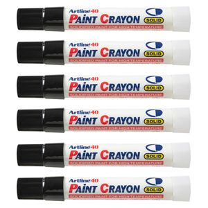 12pk Artline 40 Permanent Paint Crayon Fade Proof High Temperature Marker Black