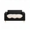 SOGA Two-seater Cream Faux Fur Throw Blanket 90x160cm Polyester