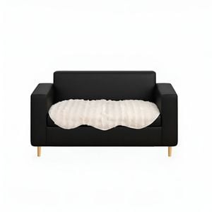 SOGA Two-seater Cream Faux Fur Throw Blanket 90x160cm Polyester