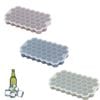 Catzon 3 Pcs Ice Cube Trays Honeycomb Shaped with Lid for Cocktail