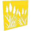 ProtectorAl 300-1200w x 300-1200h Light Yellow/Gloss White Bullrush Unframed Composite Deco Panel
