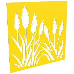 ProtectorAl 300-1200w x 300-1200h Light Yellow/Gloss White Bullrush Unframed Composite Deco Panel