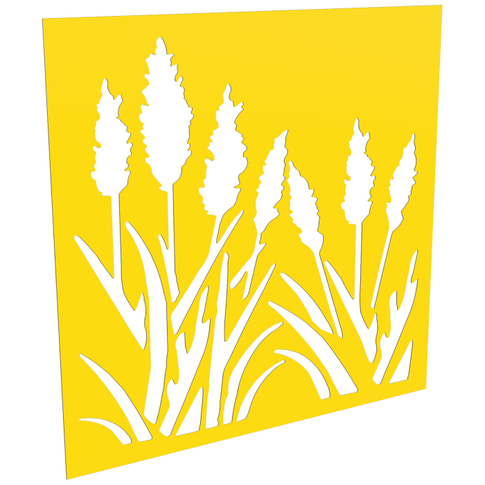 ProtectorAl 300-1200w x 300-1200h Light Yellow/Gloss White Bullrush Unframed Composite Deco Panel