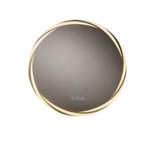 P&P 60cm Silver Round LED Bathroom Mirror With Anti-Fog Backlit Design