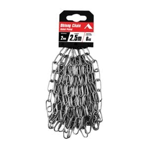 Pinnacle 2mm x 2.5m Nickel Plated Oblong Chain