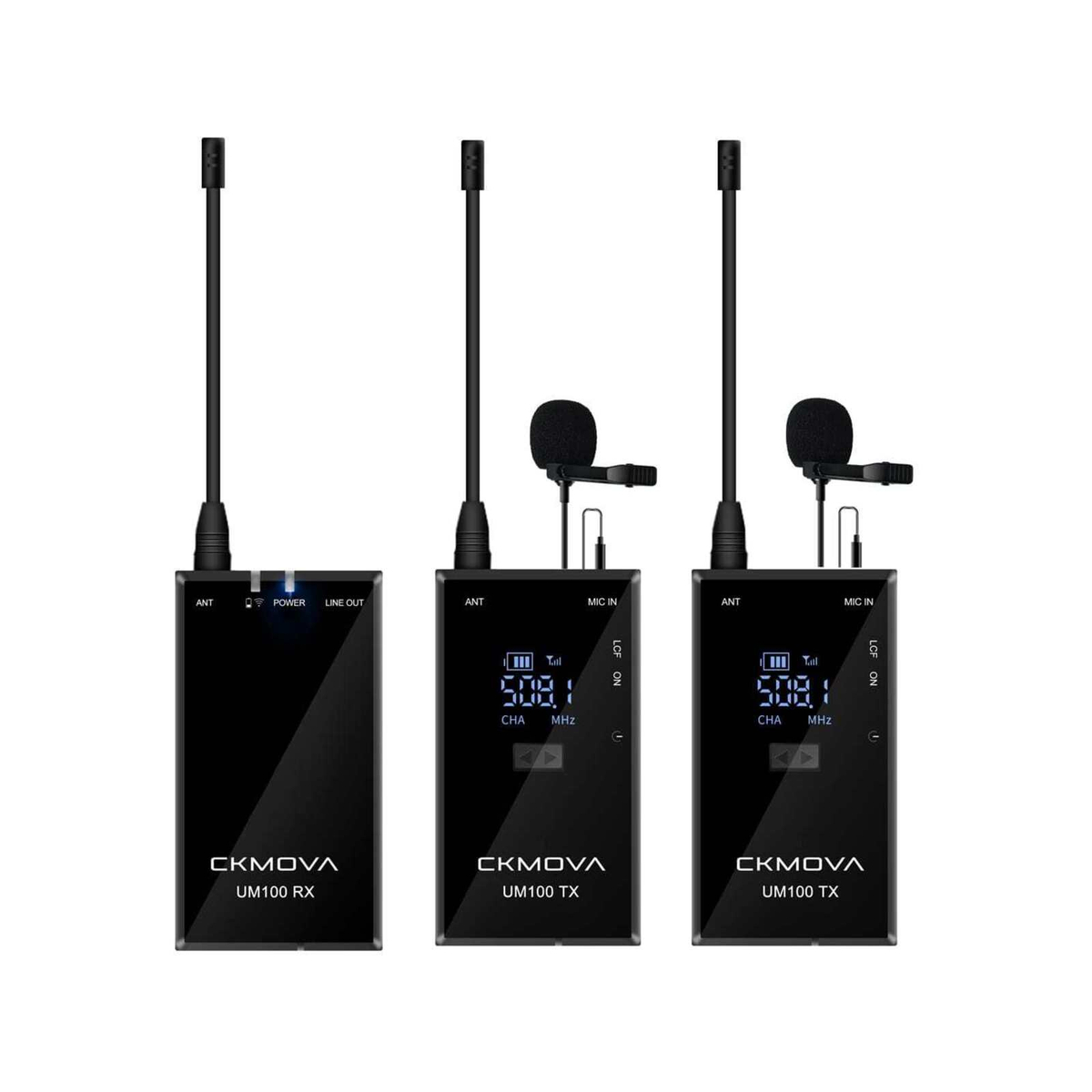 CKMOVA UM100 Kit2 Ultra-Compact UHF Wireless Microphone - Bunnings ...