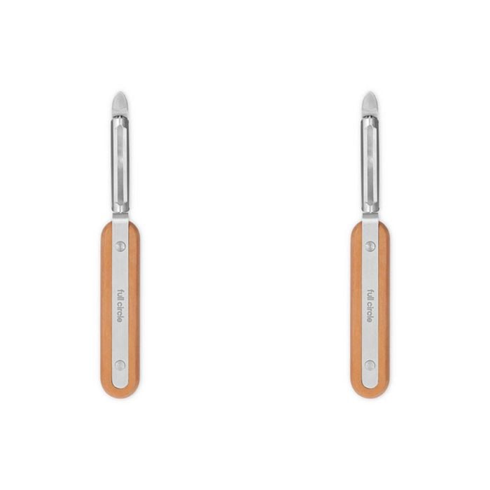 2PK Full Circle Stainless Steel Peel Out Arched Peeler 18.6cm