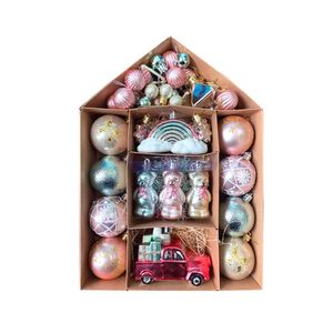Catzon 69 Pcs Christmas Ball Ornaments Plastic Shatterproof Bauble for Party Wedding Holiday-Set 2