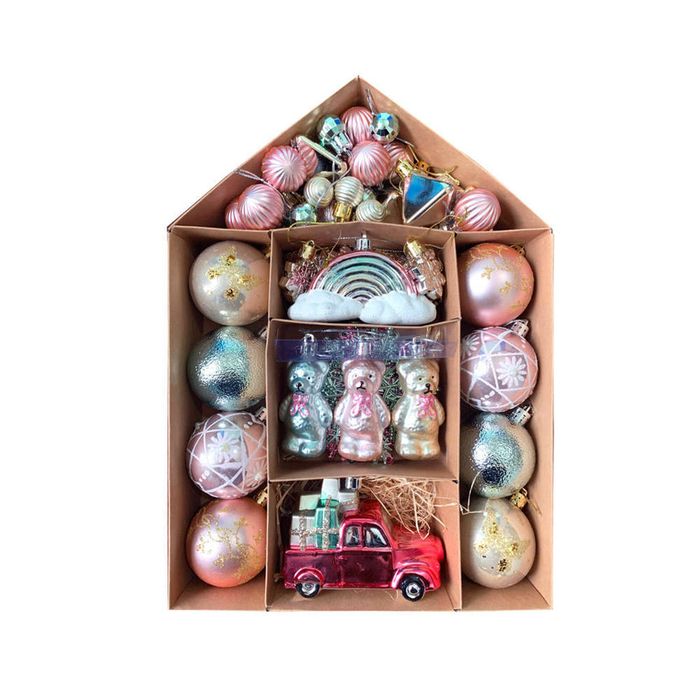 Catzon 69 Pcs Christmas Ball Ornaments Plastic Shatterproof Bauble for Party Wedding Holiday-Set 2