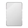 Astin Sinclair 900 x 600 x 28mm Brushed Nickel Rectangular Mirror with Curved Edges
