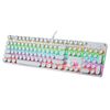 Mechanical Gaming Keyboard Tactile Blue USB - White