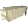 Build-a-Shed 1.5 x 5.2 x 2m Single Hinged Side Door Skillion Shed - Cream