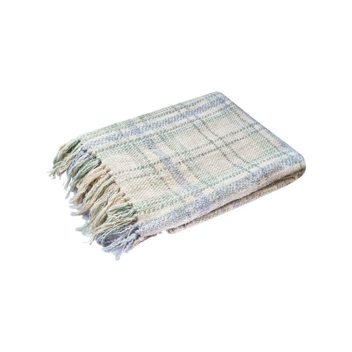 J.elliot Home Rhiannon 130x160cm Cotton Throw Blanket - Evergreen Multi