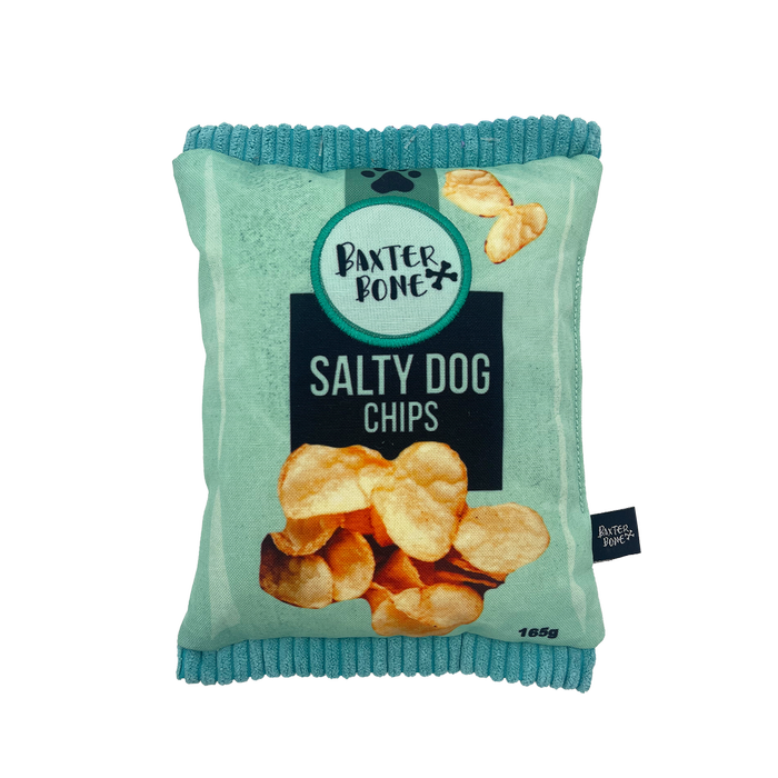 Baxter Bone Salty Dog Chips Pet Toy