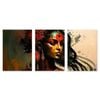 3pcs Vibrant Abstract Indian Woman Print 100% Australian Made 3 x 40x60cm (Metal Print)
