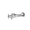 Ignite Laser Cessna 170B - Four-Seat Light Aircraft Silhouette Metal Wall Art Coated Black 15.7 inch - 40 cm