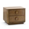 Taron 60cm Walnut Ash 2 Drawer Bedside Table