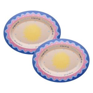 2PK Porto Sole Outdoor Entertaining Oval Serving Platter 45.7cm Multi-Coloured