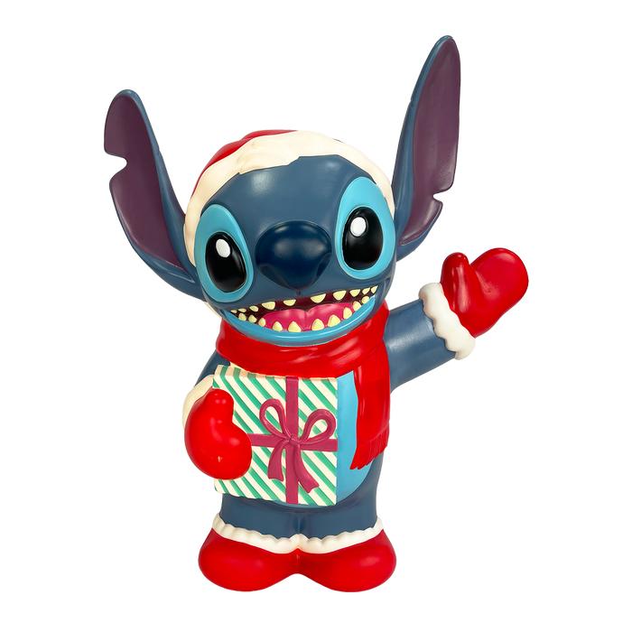 Disney 70cm Festive Stitch with Present Light Up Blow Mold