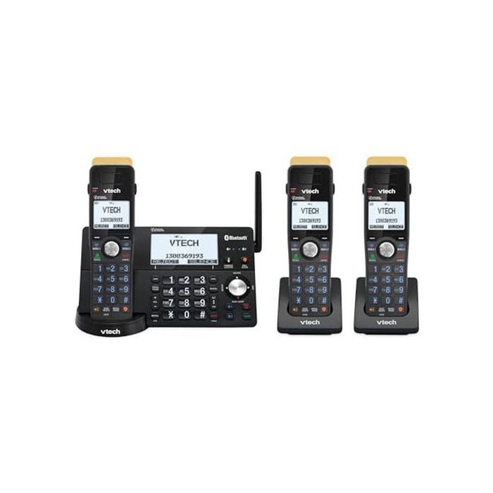 VTech CLS21250 Super Long Range DECT WiFi Cordless Home Phone W/ 3-Handset Black