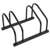 vidaXL Bike Rack Floor Bicycle Storage Rack Stand for 2 Bikes Black Steel