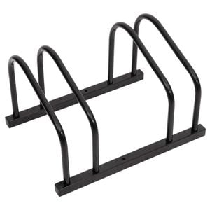 vidaXL Bike Rack Floor Bicycle Storage Rack Stand for 2 Bikes Black Steel