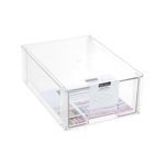 Boxsweden 35 x 25 x 13.5cm Large Crystal Stackable Organiser Drawer