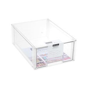 Boxsweden 35 x 25 x 13.5cm Large Crystal Stackable Organiser Drawer
