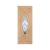 Woodcraft 2040 x 820 x 40mm Entrance Door Flower Glass TG SD45