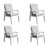 Furano 4pc Set Aluminium Outdoor Dining Chair White