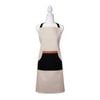 J Elliot Home Selby Cotton Apron 83 x 68 cm Sandstone & Black