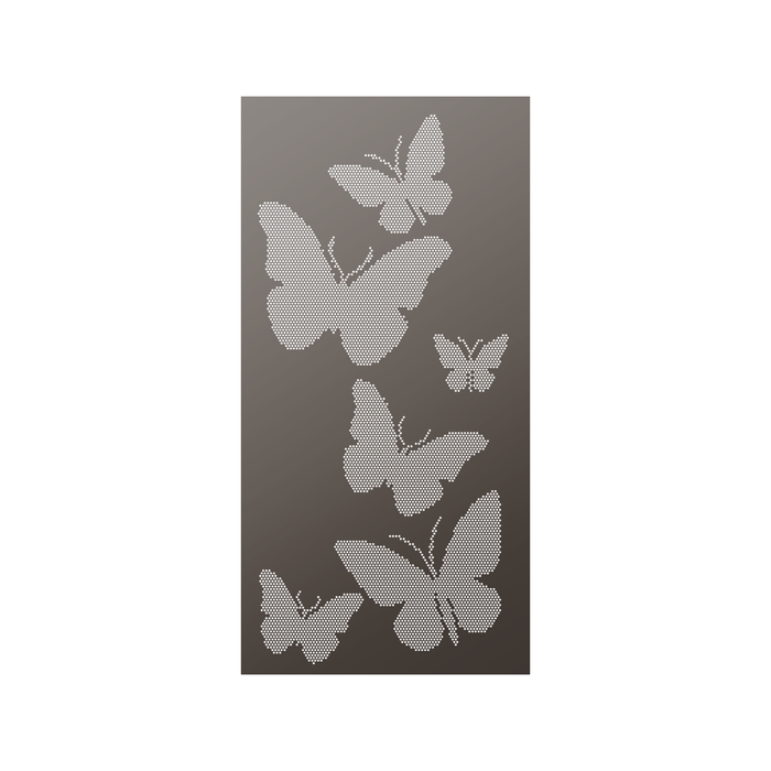 Walpix 2400 x 1200 x 3.0mm Perforated Aluminium Decorative Screen Flat Profile Butterfly - Hamersley Brown