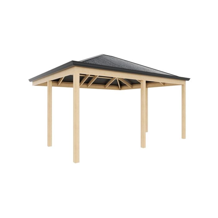 Softwoods 4.8 x 4.3m Hip Ends Pergola / Patio Kit