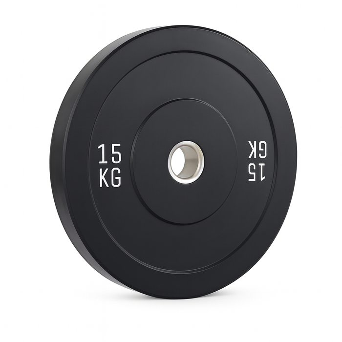 Kangaroo Fitness 15KG Black Bumper Plate – Durable & Reliable Weight Plate
