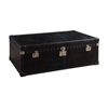 Cuba 122cm Leather Coffee Table With Storage Trunk Black