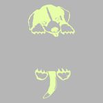 Allwallstickers Small Multicolour Glow in the dark dog light switch sticker Wall decal