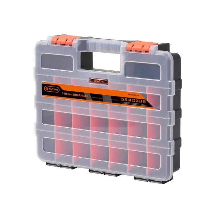 Taxtix 310mm Black/Orange 12-Compartment Organiser