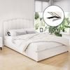 Artiss Boucle Bed Frame Double Gas Lift Storage