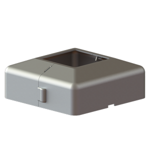 Peak Silver Aluminium Deck Balustrade Post Base Cover