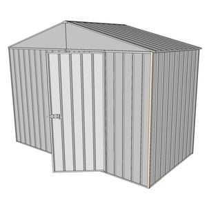 Build-a-Shed 3 x 1.5 x 2.3m Gable Shed without Side Doors - Zinc