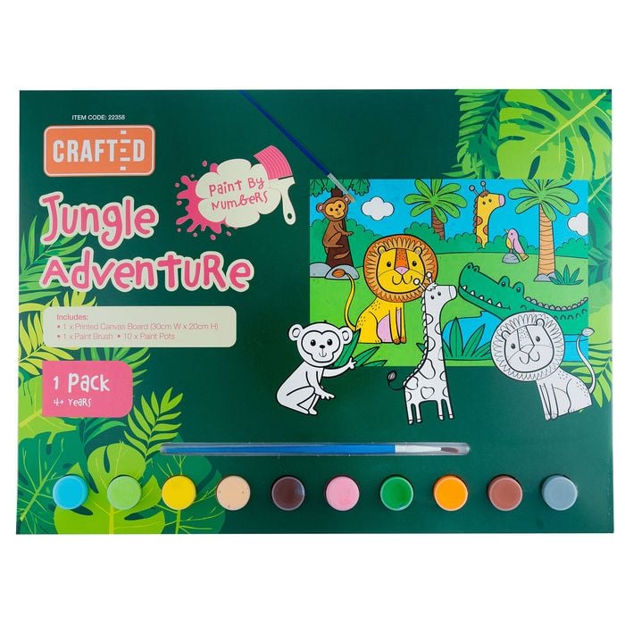 Crafted Paint by Numbers Jungle Canvas