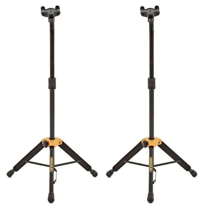2x Hercules Auto Grib Guitar Stand Holder