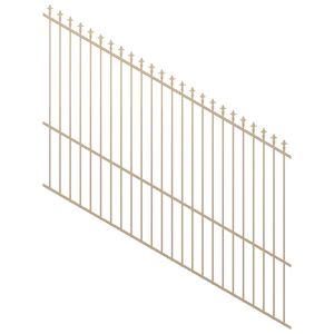 ProtectorAl 1201-2400W x 1800H Primrose Spear Top Pool Fence Panel Raked 16-30º