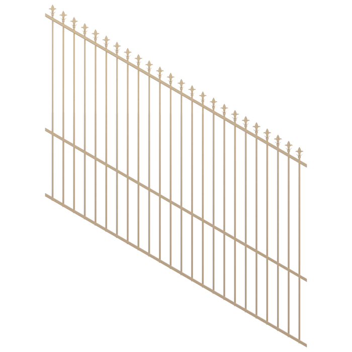 ProtectorAl 1201-2400W x 1800H Primrose Spear Top Pool Fence Panel Raked 16-30º