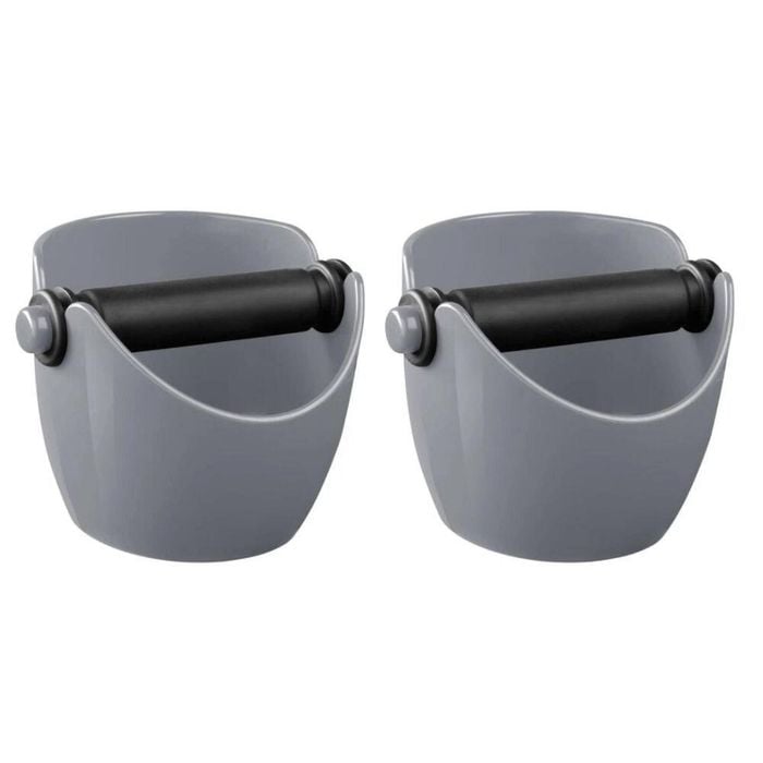 Avanti Coffee Knock Box Espresso Grinds Waste Tamper Bin Grey - Set of 2